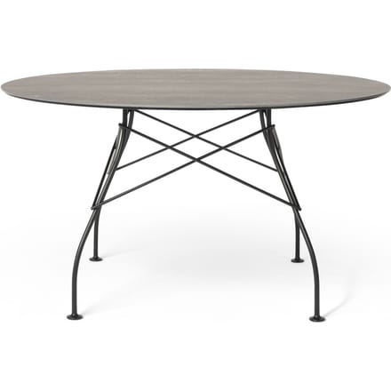 Kartell Glossy Outdoor Tafel - Aged Bronze - zwart - rond