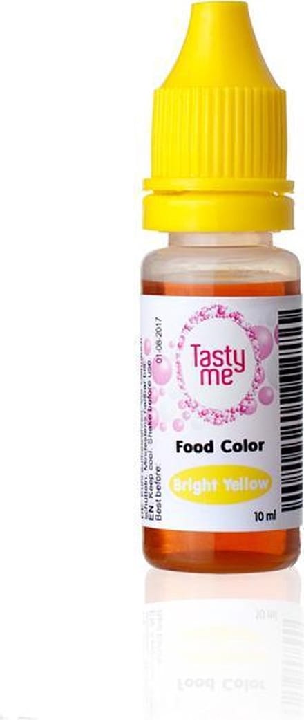 Kleurstof voeding Fel Geel 10 ml. Eetbare Kleurstof. Tasty Me.