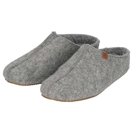 Morethansocks - Pantoffel heren met stevige zool - Grijs / 45/46