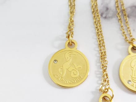 Mei's - Muse Zodiac Steenbok - ketting dames - RVS goud - 45 t/m 50 cm