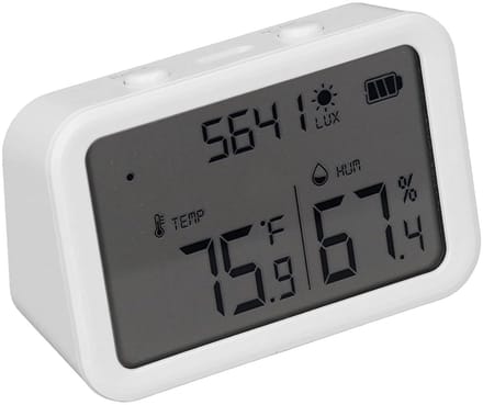 Slimme Sensor - Vochtigheid Meter - Binnenklimaat Meten - Real-time Data - 45 Meter - Wit