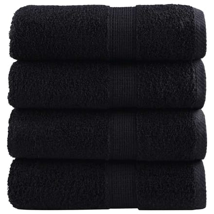 vidaXL - Gastendoekjes - SOLUND - 4 - st - 600 - g/m² - 30x50 - cm - zwart
