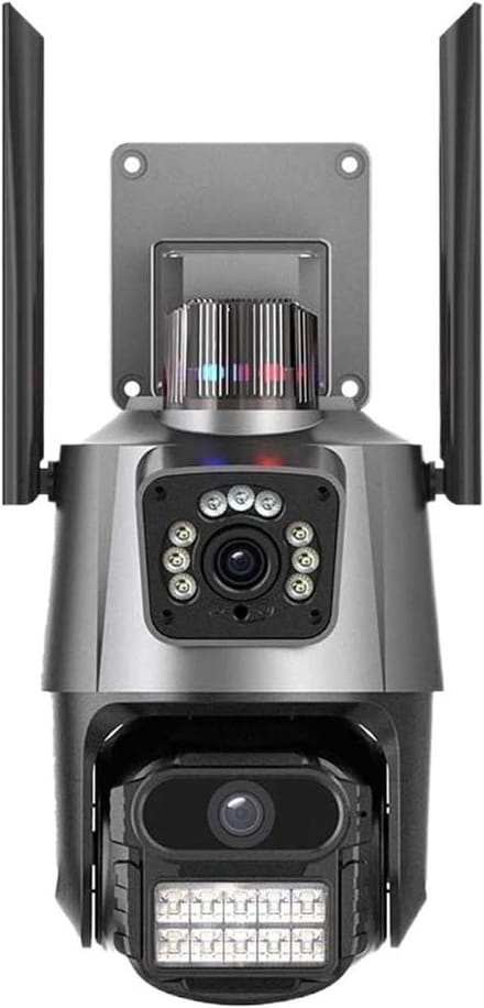 Beveiligingscamera - IP Camera - Buitenbewaking - Dubbele Lens PTZ - 8MP 4K - Zwart
