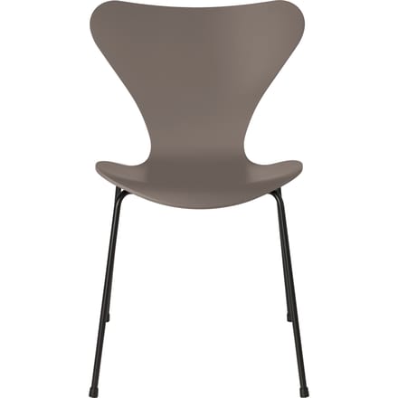 Fritz Hansen Serie 7 3107 Stoel - lak - deep clay - zwart