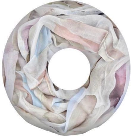 Dunne Colsjaal - Print - Beige/Ecru - 80 x 50 cm (20286#)