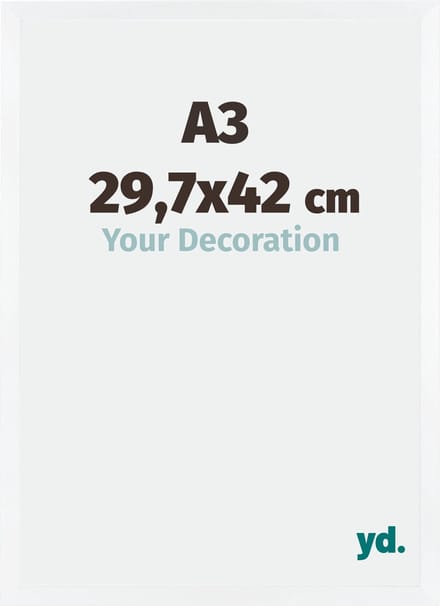 Your Decoration - Fotolijst A3 29,7x42 cm - MDF - Wit Mat - Catania