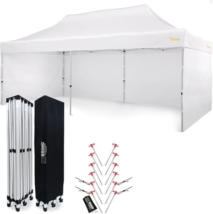 Waterdichte partytent 3x6 m met opvouwbaar ontwerp en sterke stabiliteit