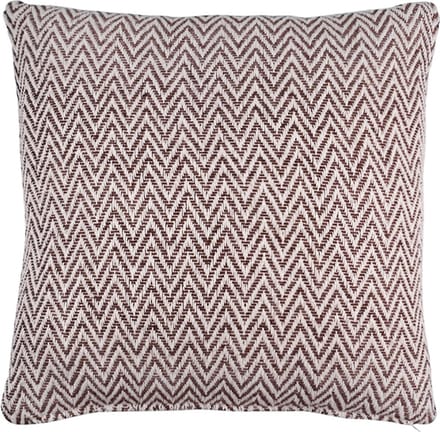 Linen & More - Sierkussen 'Zigzag' (45cm x 45cm, Cappuccino)