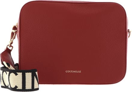 COCCINELLE Leren Schoudertas Tebe Crossover Bag Acero Donkerrood