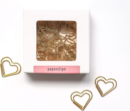 Maan Amsterdam - Paperclips hart - 30 stuks - goud