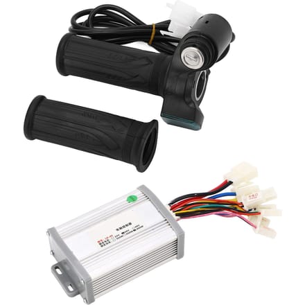 Fiets Motor Controller Kit 36V 800W Gashendel Vermogensweergave Stabiele Borstelmotor Controller voor DIY black