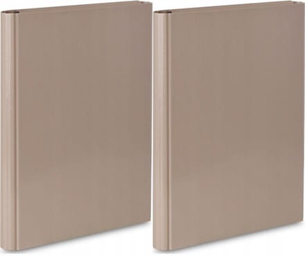 2x Map met Klep A4, 40mm, Klittenband, Donkerbeige