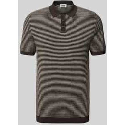 Slim fit gebreide poloshirt in two-tone-uitvoering model 'Triton'