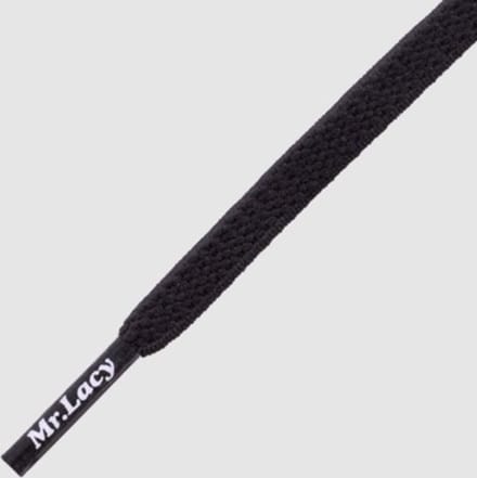 Mr. Lacy - Schoenveter - Flexies - Plat - Zwart  - Elastische veters - Lengte 110 cm