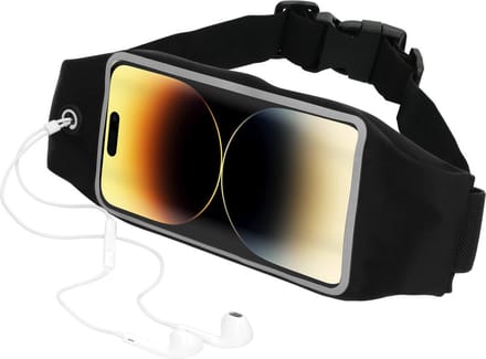 Mobiparts Comfort Fit Sport Belt geschikt voor Apple iPhone 14 Pro Max - Zwart
