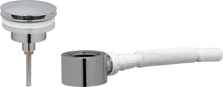 Ben Fixed Wastafel Afvoerplug Set - Niet-afsluitbaar - met plat Meubelsifon 5/4" - Chroom