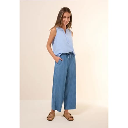 Seersucker blouse top