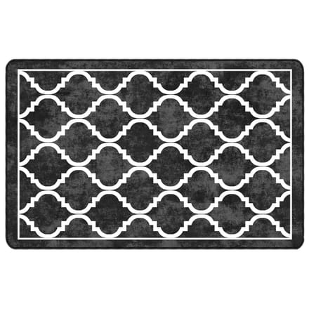 vidaXL - Vloerkleed - wasbaar - 190x300 - cm - zwart - en - wit