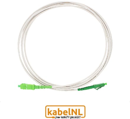 glasvezel aansluitkabel 5 meter gearmeerd, type LC/APC-SC/APC