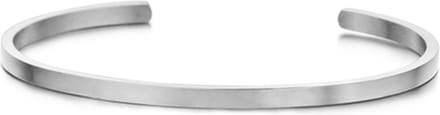 Key Moments 8KM-B00376 Stalen Open Bangle - One-size - Zilverkleurig