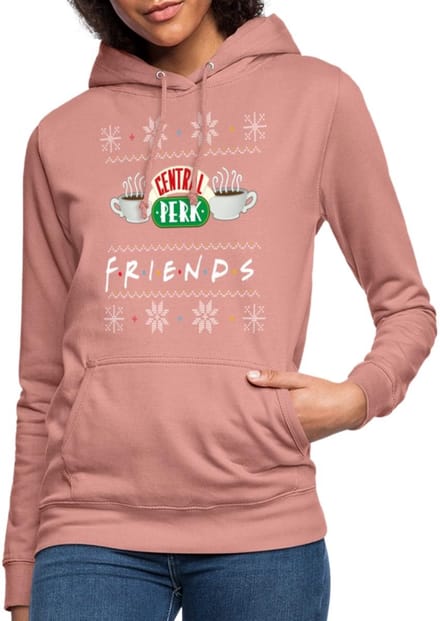 Friends Central Perk Lelijk Kerstmis Hoodie Dames