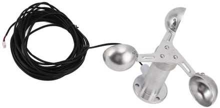 Anemometer Windsnelheidssensor - Windmeter Windmeter - Meteorologische Meting - Aluminiumlegering Constructie - 8M Kabel - Grijs
