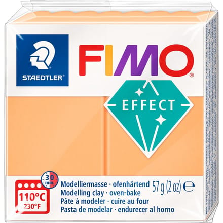 FIMO effect ovenhardende boetseerklei standaard blokje 57 g - neon oranje