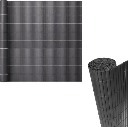 PVC Tuinscherm Cefalu 16 mm antraciet 90x400 cm casa.pro