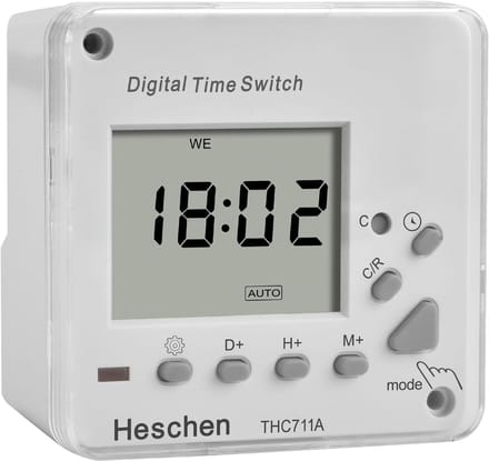 Digitale LCD-timer - Wekelijks programmeerbare elektronische relaischakelaar - 220-240 VAC - LED-display - CE
