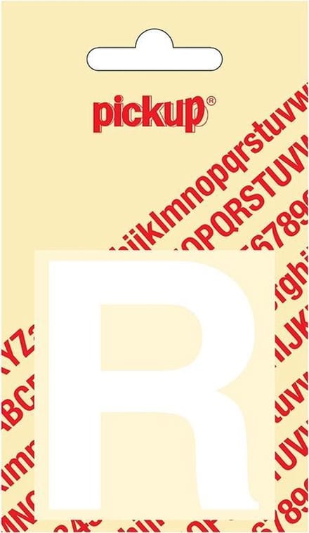 Pickup plakletter Helvetica 60 mm - wit R