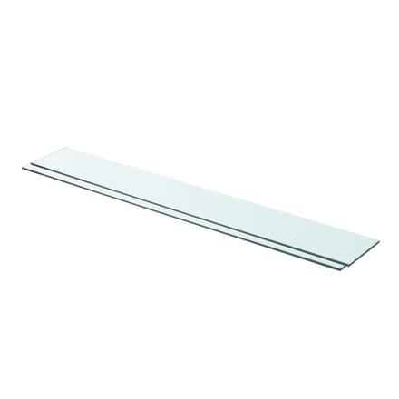 vidaXL - Schappen - 2 - st - 90x12 - cm - glas - transparant
