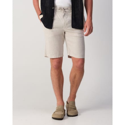 tapered chinobermuda van linnenmix model 'DS_3S'