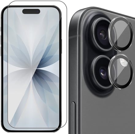 Screenprotector & Camera Protector geschikt voor iPhone 17 - Glas