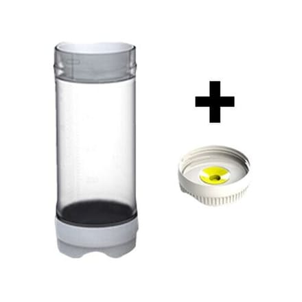 GGM Gastro (6 Stück) Backup Flasche mit Einzellochmembran - 709ml Transparant / Wit / Geel