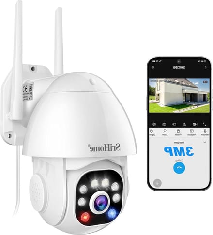 Beveiligingscamera Buiten - IP Camera Dome - Huis en Tuin - Menselijke Bewegingsdetectie - 3MP Full HD - Wit