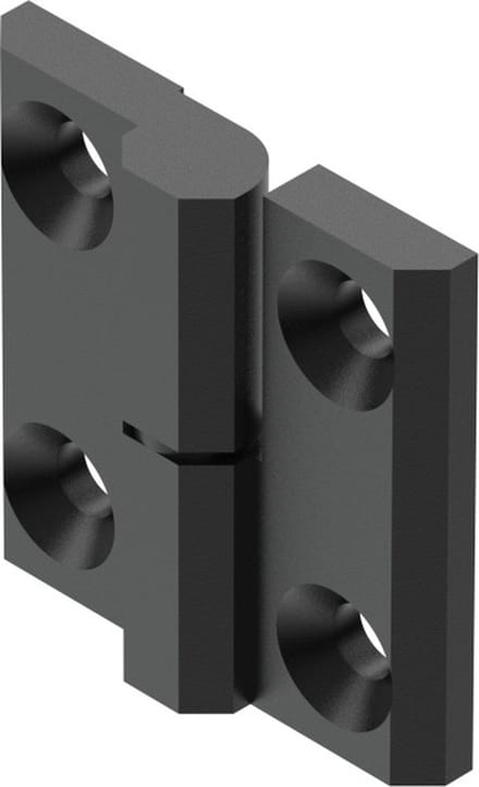 Scharnier - 40 x 40mm - Gegalvaniseerd - Rechts - RAL 9005