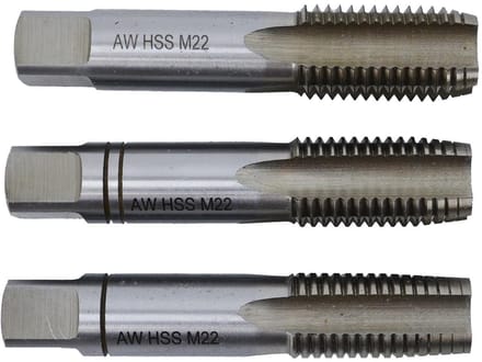 Awtools - Handtapset - M10x1,50 - HSS M2 - 3-delige Set