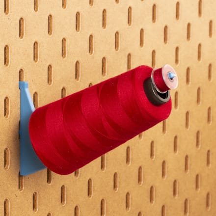 4-Pack Lockgaren houder tot 3000m - Long - Lichtblauw - Printboard - Past op Ikea Skadis pegboards