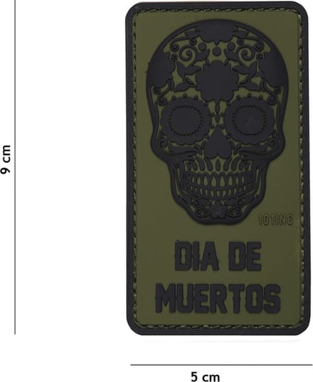 101 Inc Embleem 3D Pvc Dia De Muertos Groen  16014