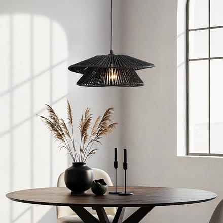 LumenXL Zwarte hanglamp - touw - Osaka