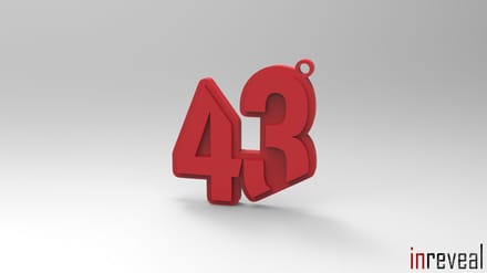 Sleutelhanger F1 '43' Franco Colapinto (Formule 1) - 43x44x5 mm - Rood