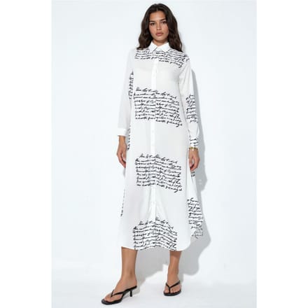 Tekstprint Maxi Shirtjurk