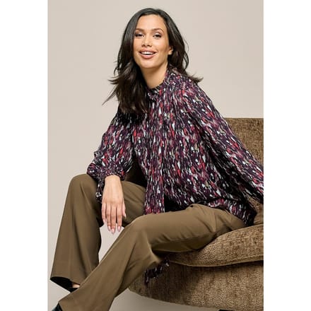 Irina Print Blouse Taupe / Multi