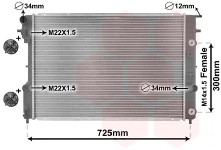 Van Wezel - RADIATOR VOOR OPEL OMEGA B 1994-1999 52463046