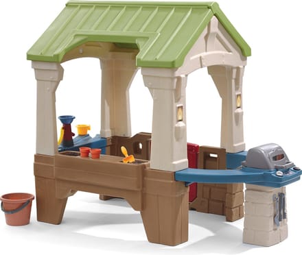 Step2 Great Outdoors Speelhuis - Werkende waterpomp - Incl. 7delige accessoire-set