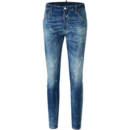 Dsquared2 Skater Jeans Vervaagd Bleek Spateffect Blauwe Jeans