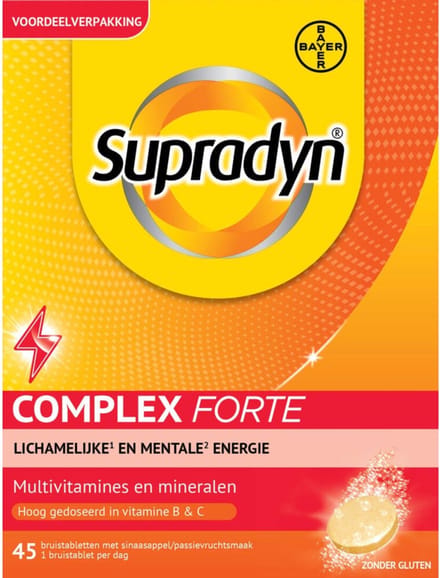 Supradyn Complex Forte - 4 x 45 bruistabletten - Voordeelverpakking