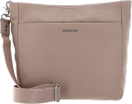 MANDARINA DUCK Leren Schoudertas Mellow Leather Crossover Bag Warm Taupe