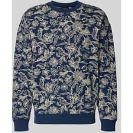 sweatshirt in all-over look met ronde hals