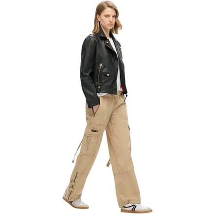 Superdry - Elastische Vintage cargobroek met lage taille - Dames - Broeken